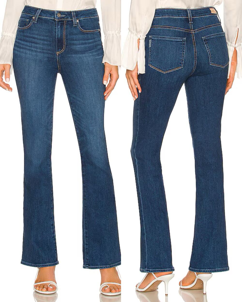 Paige High Rise Laurel Canyon Bootcut Jeans Size 33 NWT Dark Wash Classic Denim